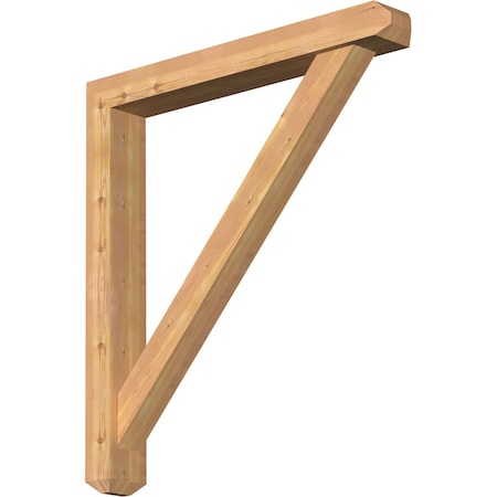 Ekena Millwork Traditional Craftsman Smooth Bracket w/ Offset Brace, Western Red Cedar, 5 1/2"W x 40"D x 44"H BKT0604X40X44TRA04SWR